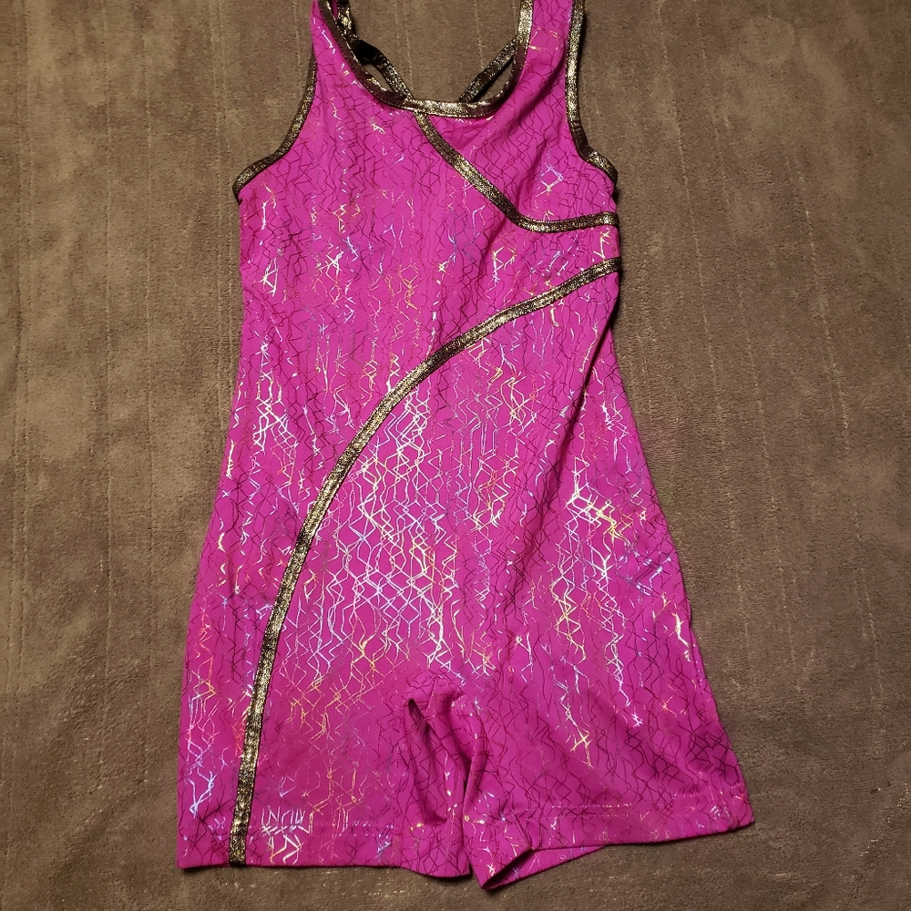 Pink dance/gymnastics leotard